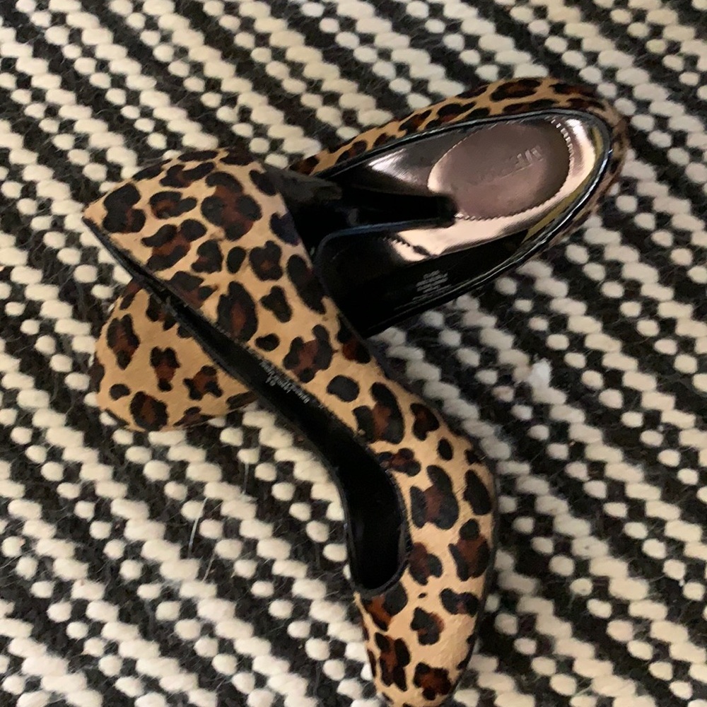 Pony hair leopard heels